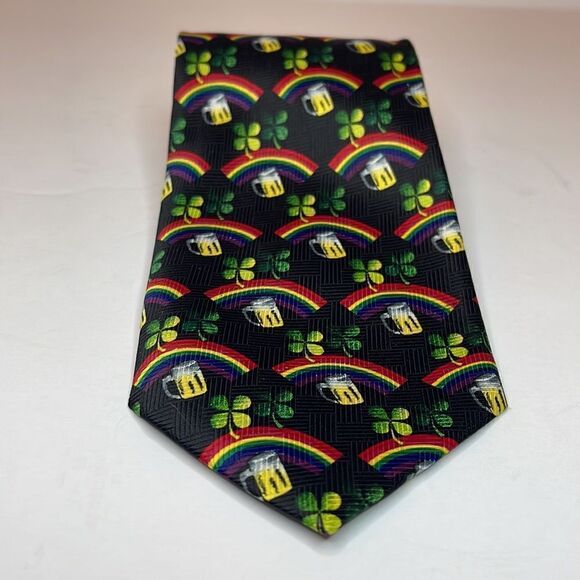 AESOP Vintage Clover & Beer St. Patrick's Day Tie - Picture 2 of 7